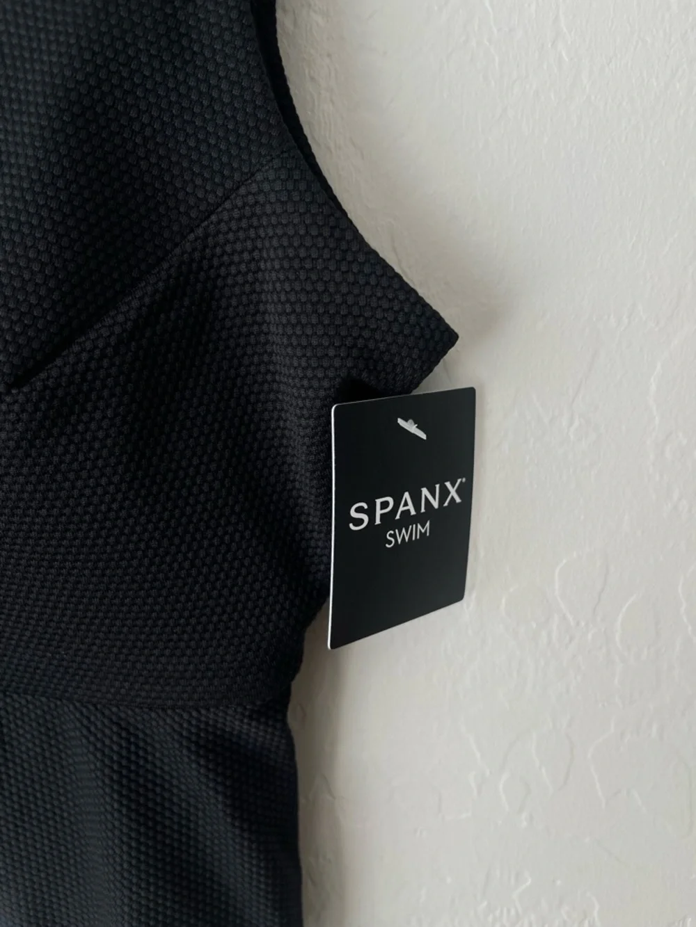 Spanx long line swim top black NEW medium